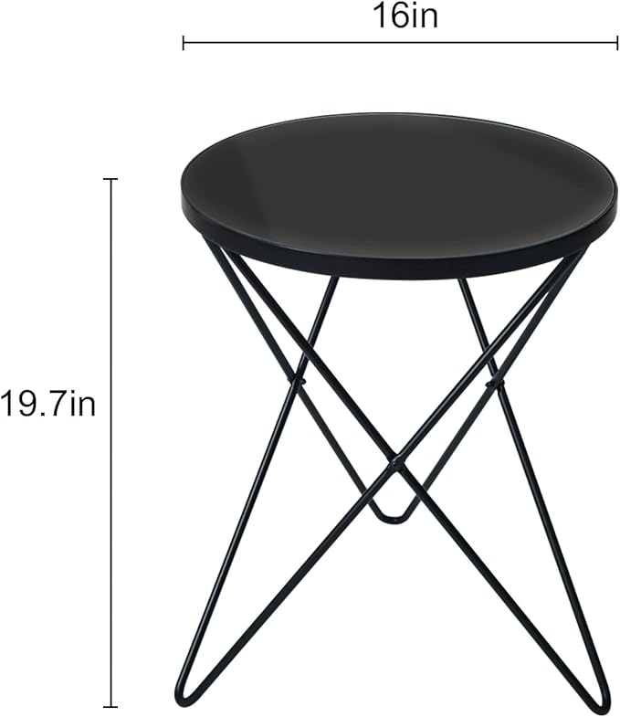 HLR Modern Round Side Table, End Table - Image 2
