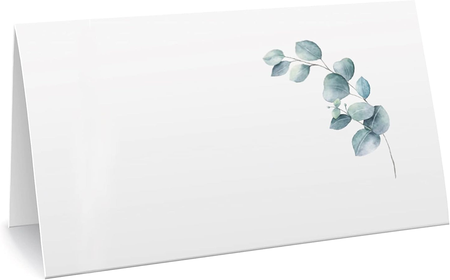 CLEVER SIGNS Place Cards for Wedding or Party, Seating Place Cards for Tables, Scored for Easy Folding, Flower Design 100 Pack, 2 x 3.5 Inches