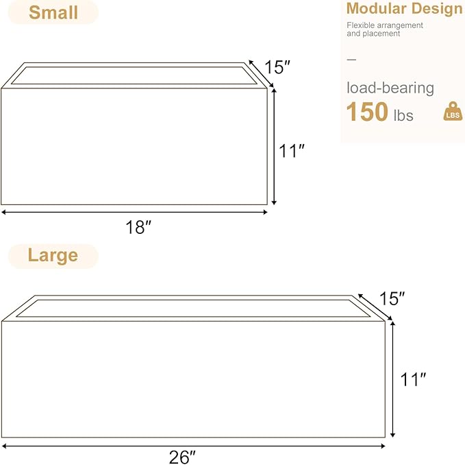 Svimi Modular Stackable Drawers, Modern Nightstand Modular Storage Bins - Image 2