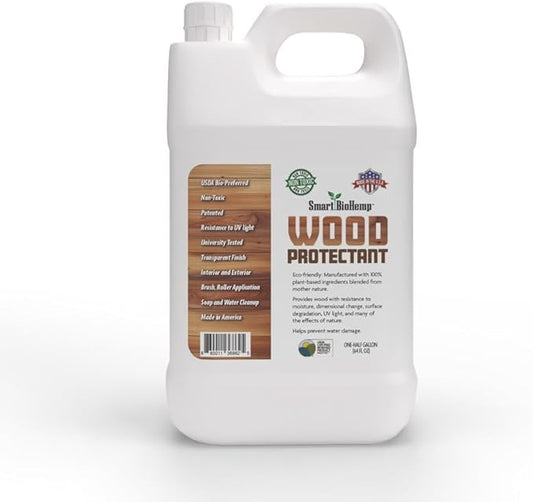 Plant-Powered Half Gallon Wood Protectant, Protects from Water & UV Rays by SmartBioHemp
