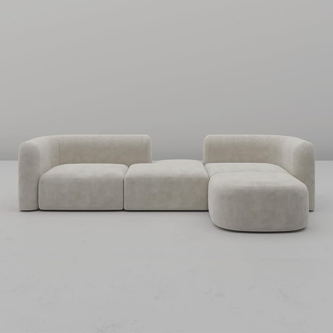 Acanva Luxury Modern Tight Curved Back Velvet Sofa, Minimalist Style Comfy Couch - Image 7