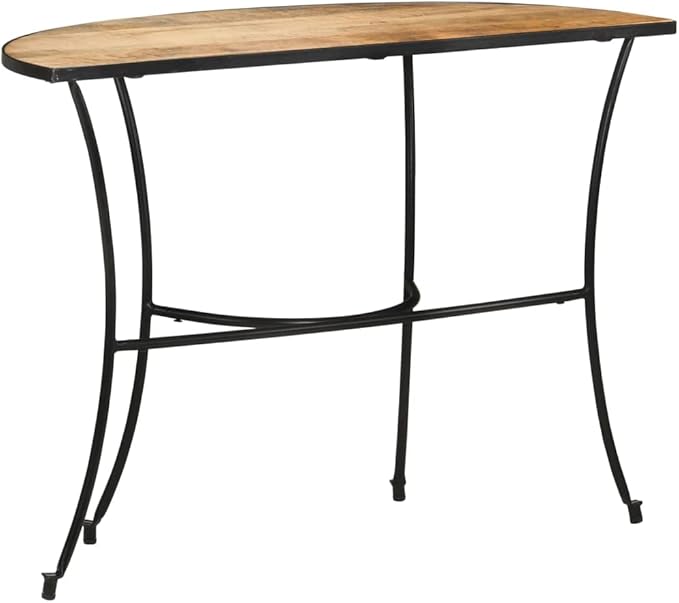 Industrial Style Side Table, Natural Solid Mango Wood End Stand - Image 5