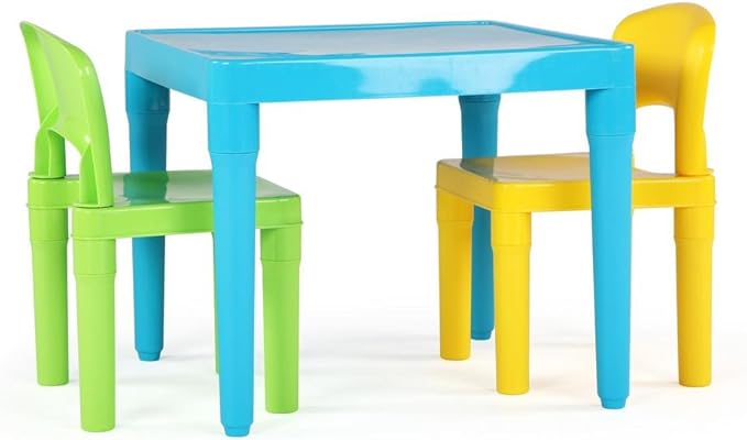 Humble Crew Kids Plastic Table and Chair Set, Toddler Activity Table by HumbleCrew