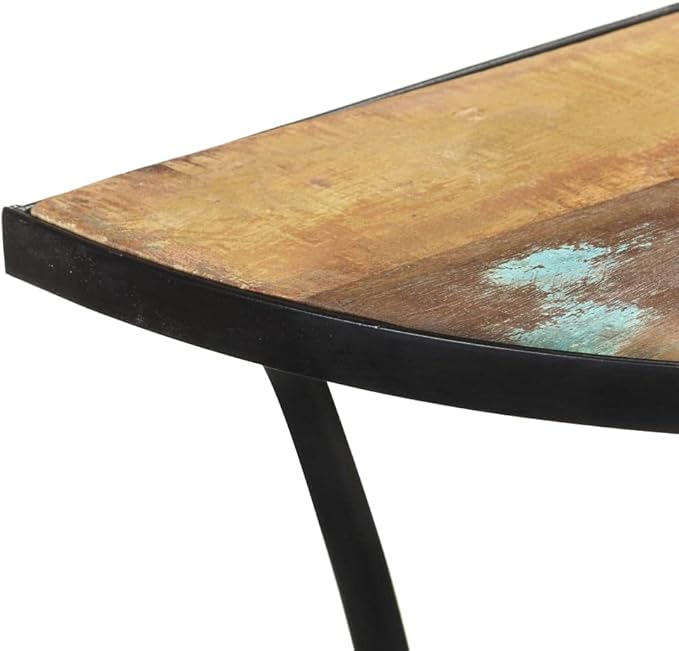 SKM Side Table 110x40x77 cm Solid Reclaimed Wood - Image 2