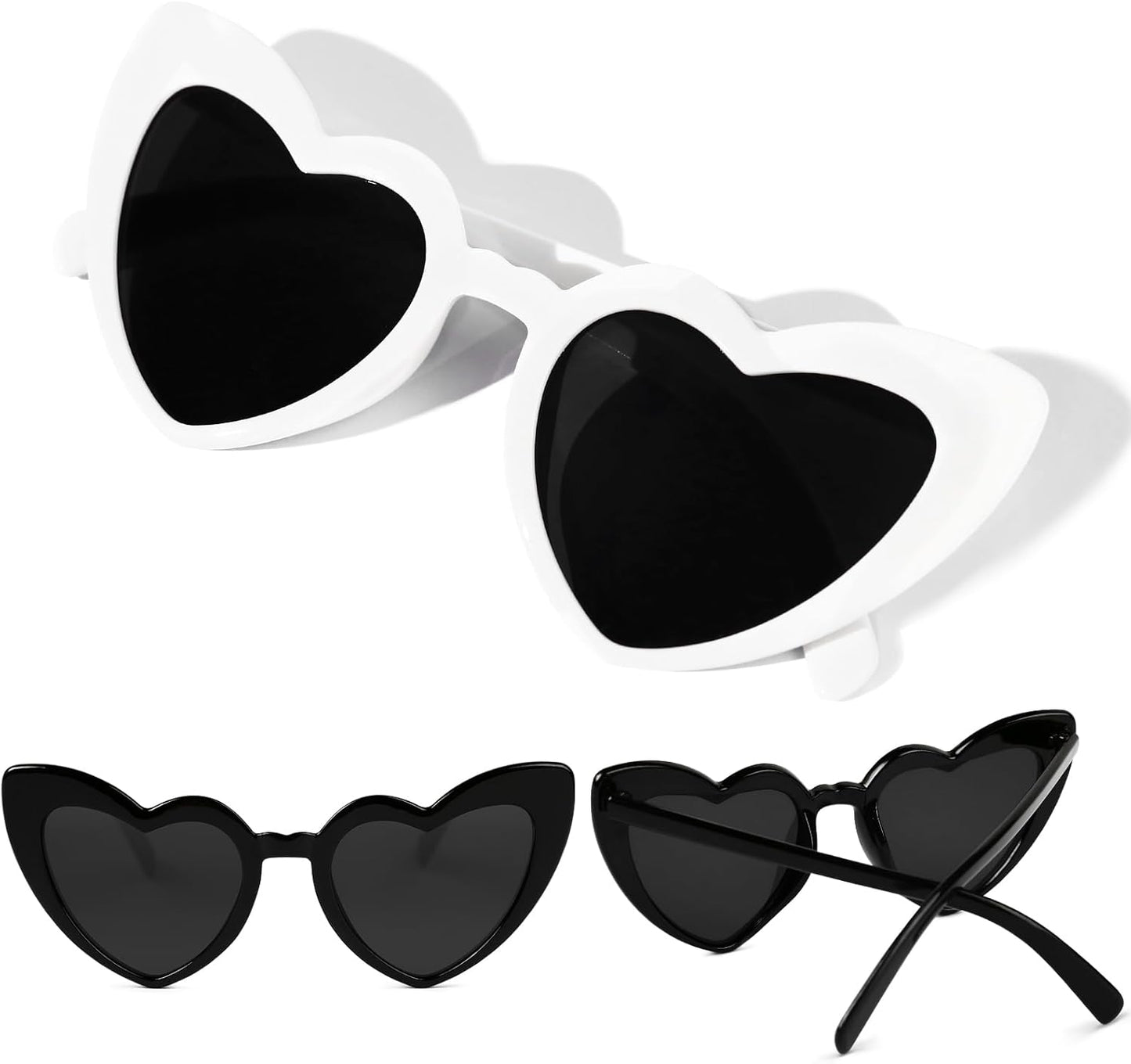 YOGFIT Heart Sunglasses for Women Fashion Classic Love Eye Protection Sunglasses Vintage Cute Heart Sunglasses
