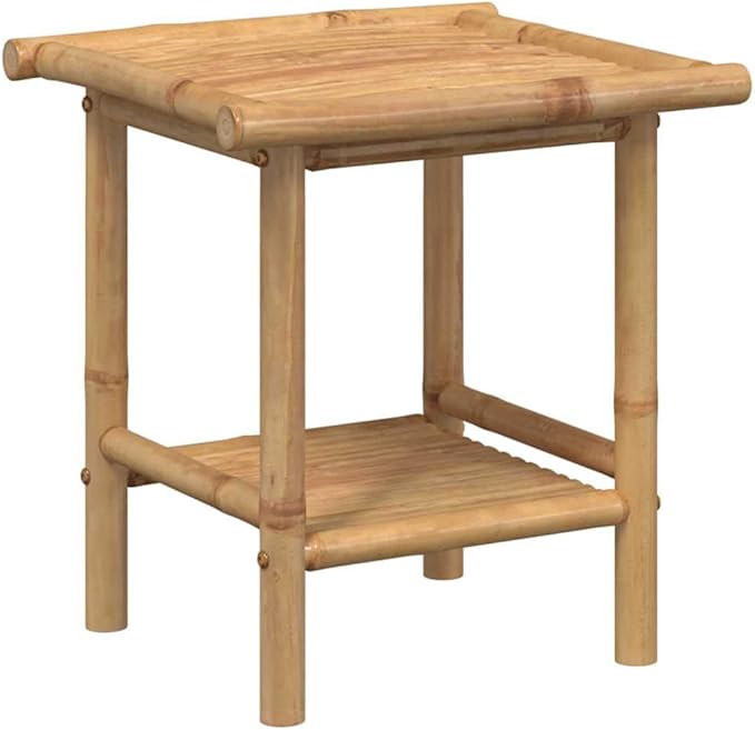 Natural Bamboo Fiber Coffee Table Square Modern Eco-Friendly Furniture - Image 3