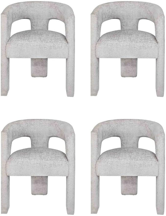 Jofran Gwen Jacquard Upholstered Accent Chair, Modern Luxury Plush Sculptural by Jofran+Inc.