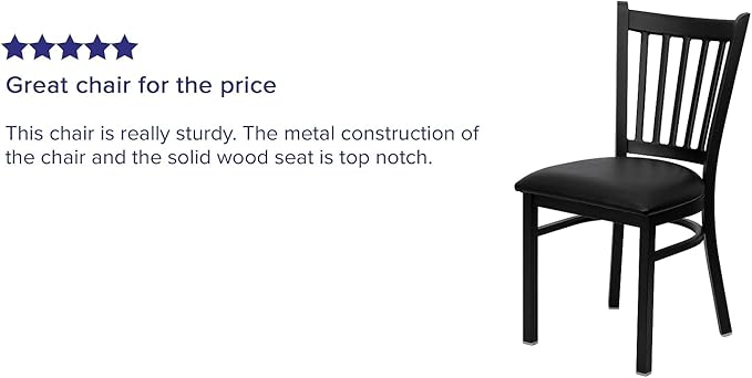 Flash Furniture Hercules Series Vertical Back Metal Restaurant Chairs, - Image 5