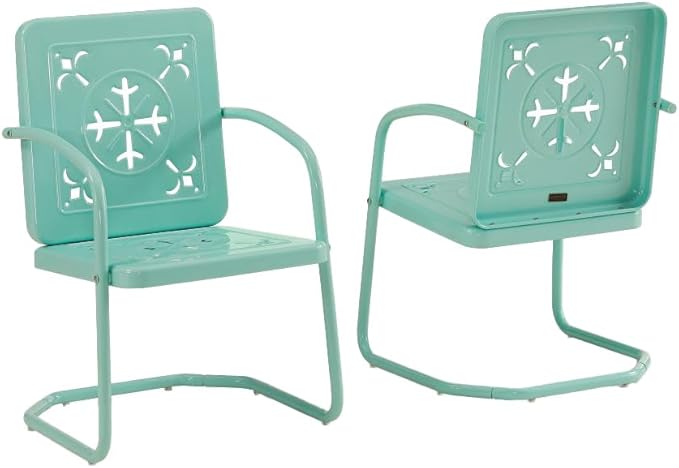 Crosley Furniture Azalea 2-Piece Outdoor Chair Set, Vintage Retro Metal Patio by CrosleyFurniture