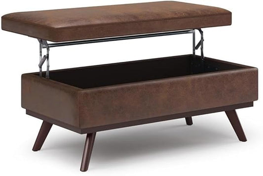 SIMPLIHOME Owen Lift Top Coffee Table Storage Ottoman by SimpliHome