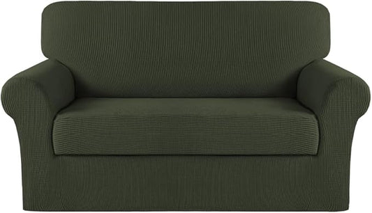 Turquoize Stretch Sofa Slipcover 2 Pieces Sofa Cover Couch Cover by Turquoize