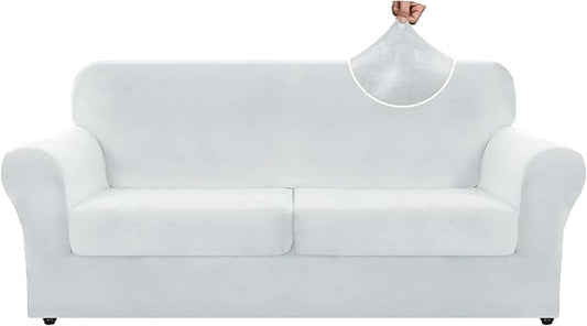 ZNSAYOTX Oversized Velvet 3 Piece Couch Cover by ZNSAYOTX