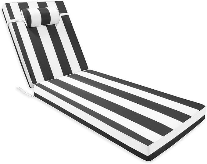 Chaise Lounge Cushion for Outdoor Furniture, Waterproof, Fade-Resistant and by Unknown