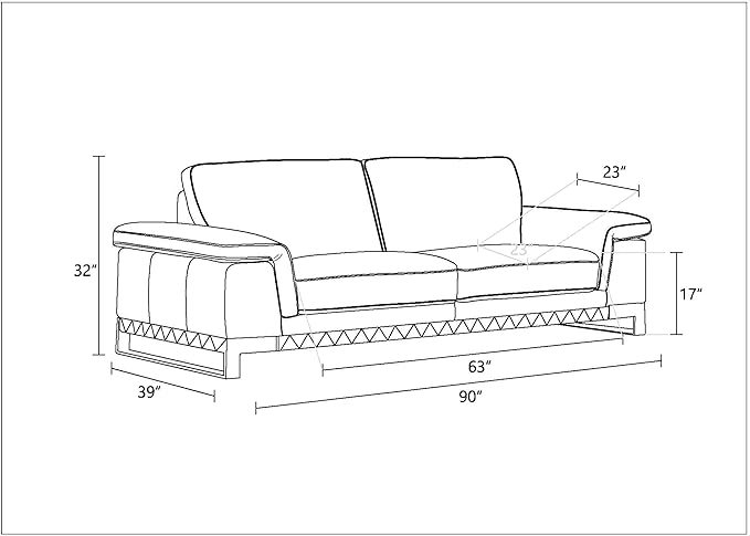 Blackjack Furniture Weston Collection Genuine Italian Leather Living Room Sofa - Image 15