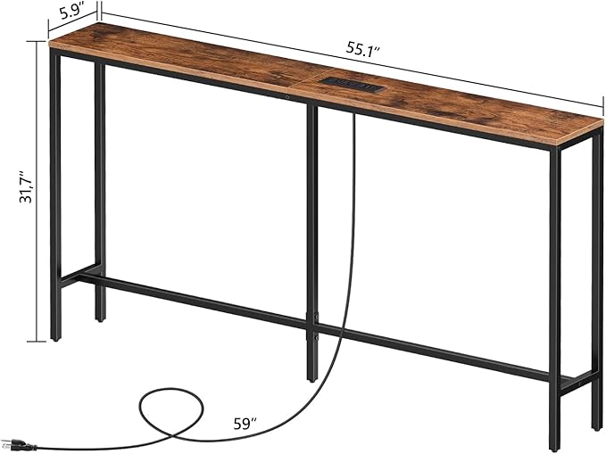 MAHANCRIS 55.1 Skinny Console Table - Image 3