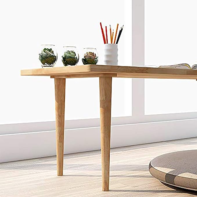 WoodShine Mid Century Modern Mini-Swing Wooden Coffee/Tea Table, Japanese - Image 6