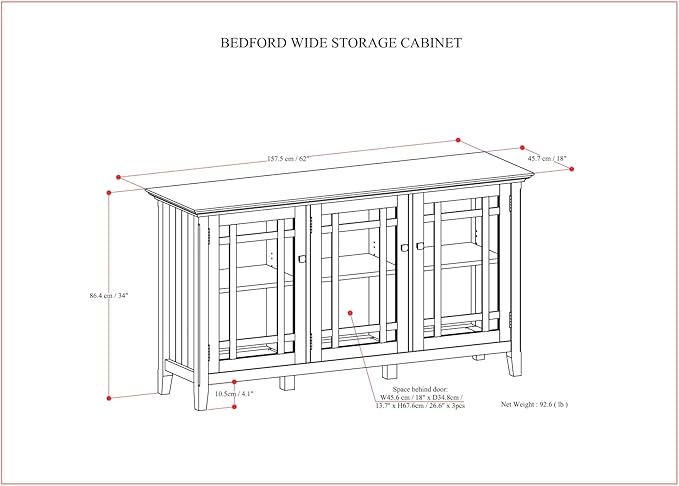 SIMPLIHOME Bedford Storage Cabinet - Image 3