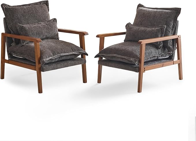VINGLI Mid-Century Modern Cloud Accent Armchairs Set of 2 - Image 9