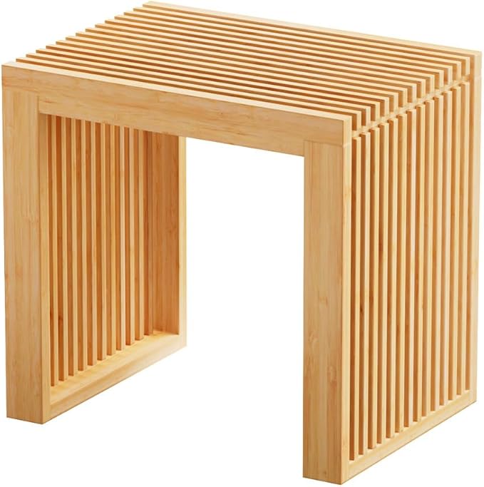 Small Bamboo Dining Bench, 17inch Farmhouse Decor Indoor Kitchen Table Bench by Unknown