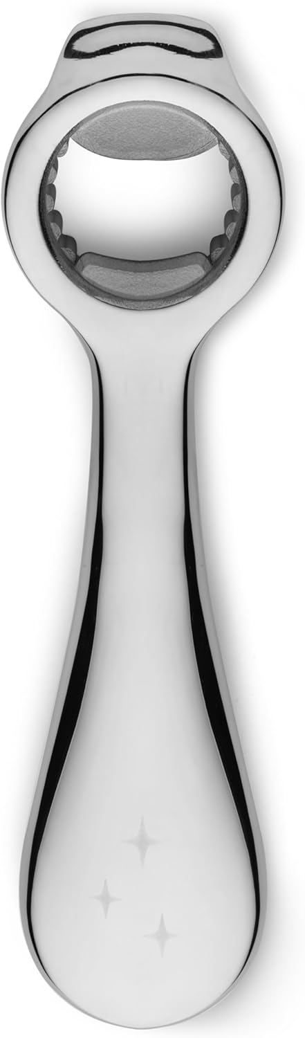 Midnight Open All-in-One Bottle and Can Opener, Ergonomic Design, Stainless Steel