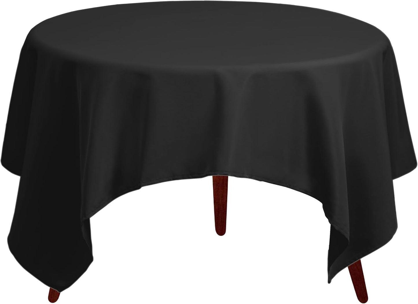 Gee Di Moda Square Tablecloth - 70 x 70 Inch Black Table Cloth for Medium Square or Round Tables - Heavy Duty Washable Fabric - for Buffet Table, Holiday Party, Dinner, Wedding & Baby Shower