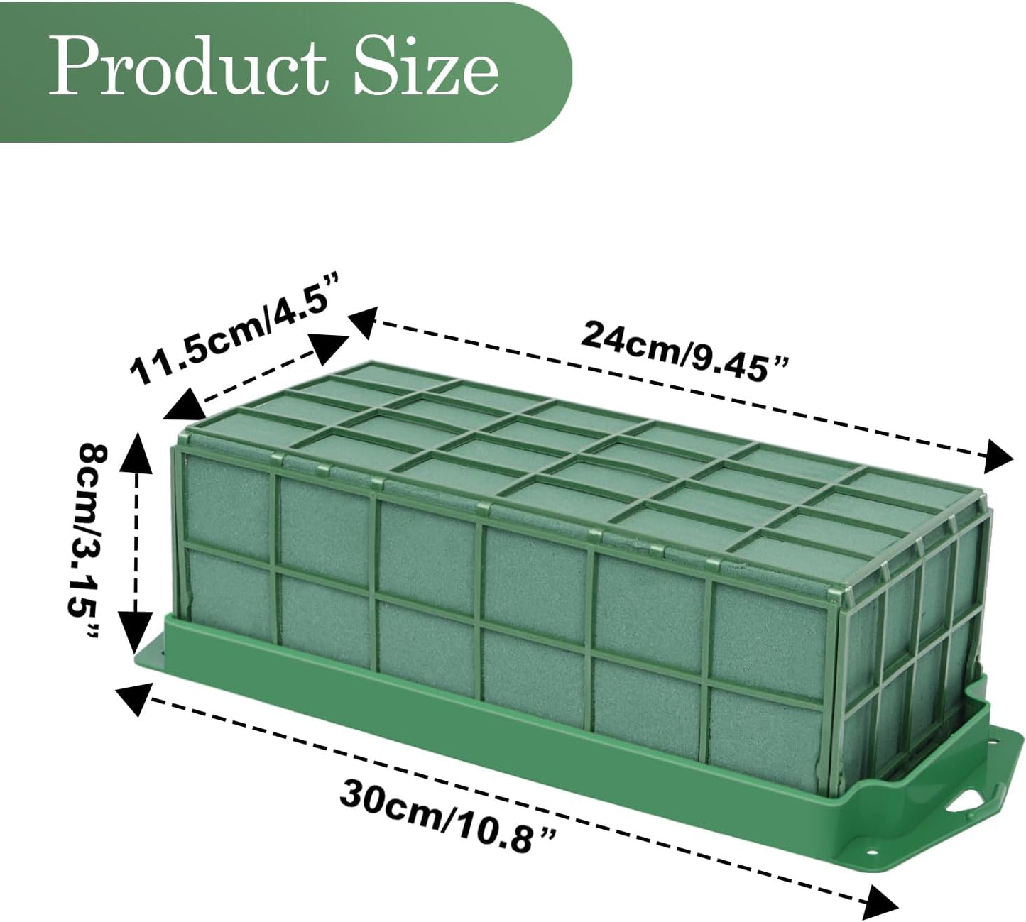 YOMUME Floral Foam Cage 2 Pieces, Flower Cage Holder with Foam for Fresh Flower Arrangement and Artificial Flowers, Dry and Wet Floral Foam Blocks for Table Wedding Decor