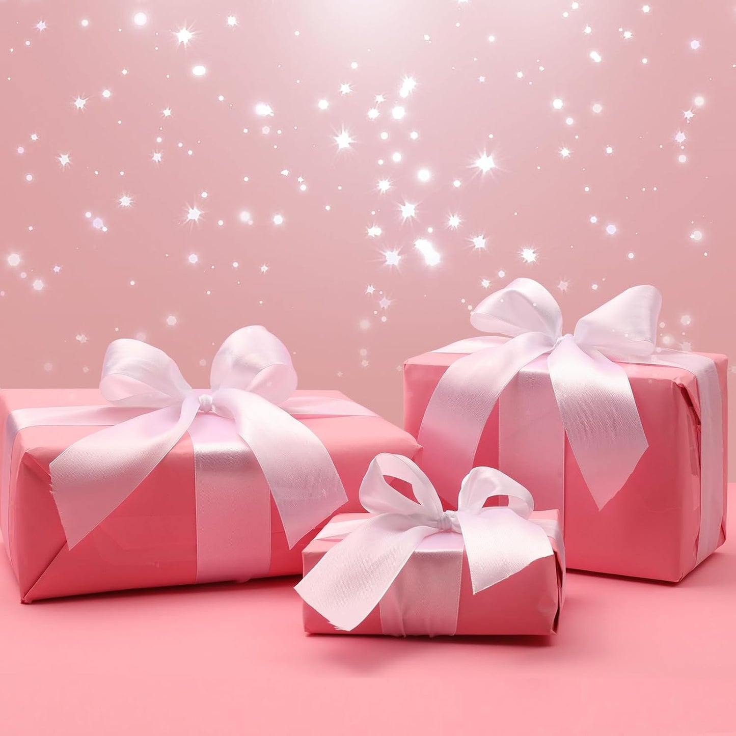 Vanhench 17.5"×963" (80 1/4FT) Pink Wrapping Paper Roll, Bulletin Board Paper, Color Kraft Paper Roll for Art Crafts, Wedding, Birthday, Mothers Day Gifts, Bouquet Flower Wrapping