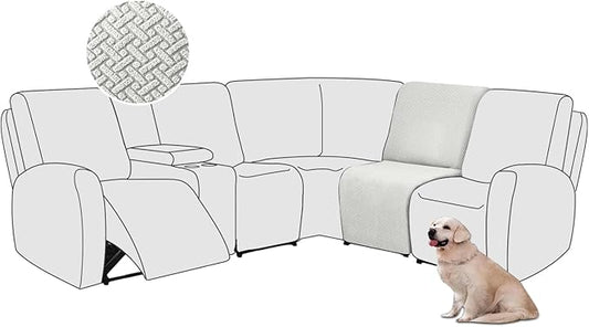 ALIECOM 100% Waterproof Recliner Sectional Couch Covers L Shape Stretch Corner by ALIECOM