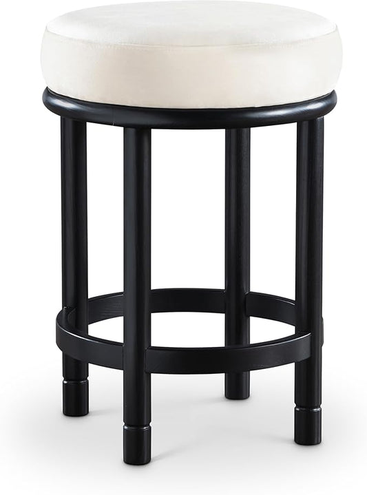 Meridian Furniture 977Cream-C Monette Collection Art Deco Counter Stool by MeridianFurniture