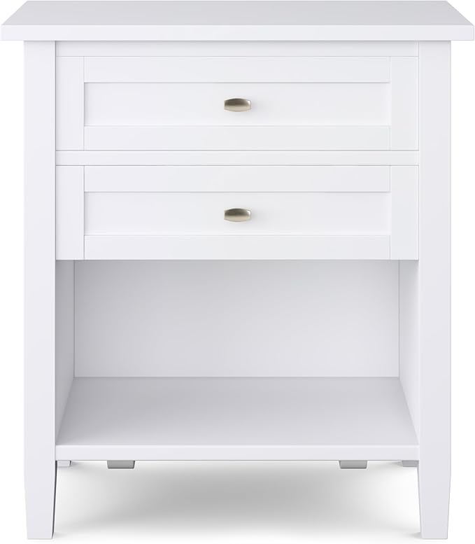 SIMPLIHOME Warm Shaker Solid Wood 24 inch Wide Transitional-Style Bedside - Image 2