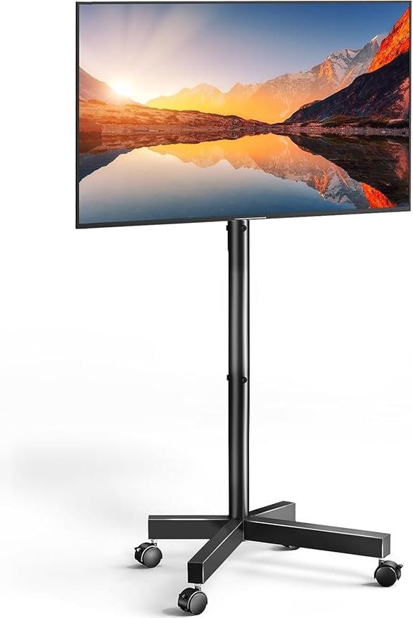 PERLESMITH Rolling TV Stand for 23–62 Inch TVs, Outdoor Mobile TV Cart Holds up by PERLESMITH