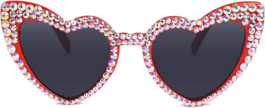 YOGFIT Heart Sunglasses for Women Fashion Classic Love Eye Protection Sunglasses Vintage Cute Heart Sunglasses