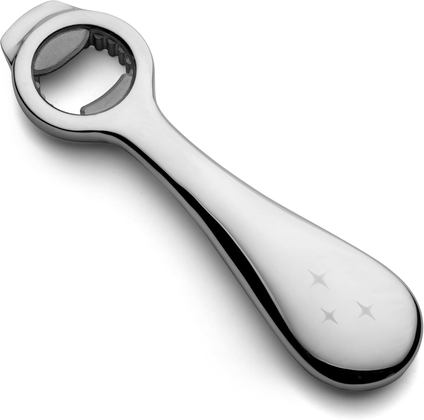 Midnight Open All-in-One Bottle and Can Opener, Ergonomic Design, Stainless Steel