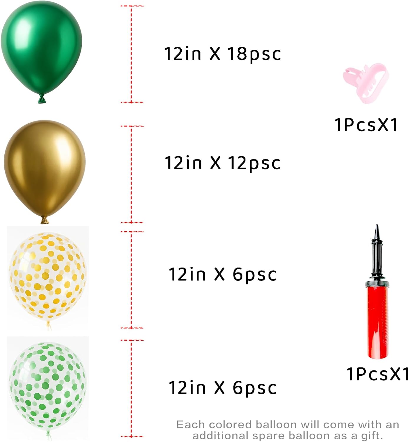 6pcs Balloon Stands Kit Table Centerpiece Table Decorations for Anniversary Birthday Wedding Graduation Retirement Party Decorations (Green Gold)