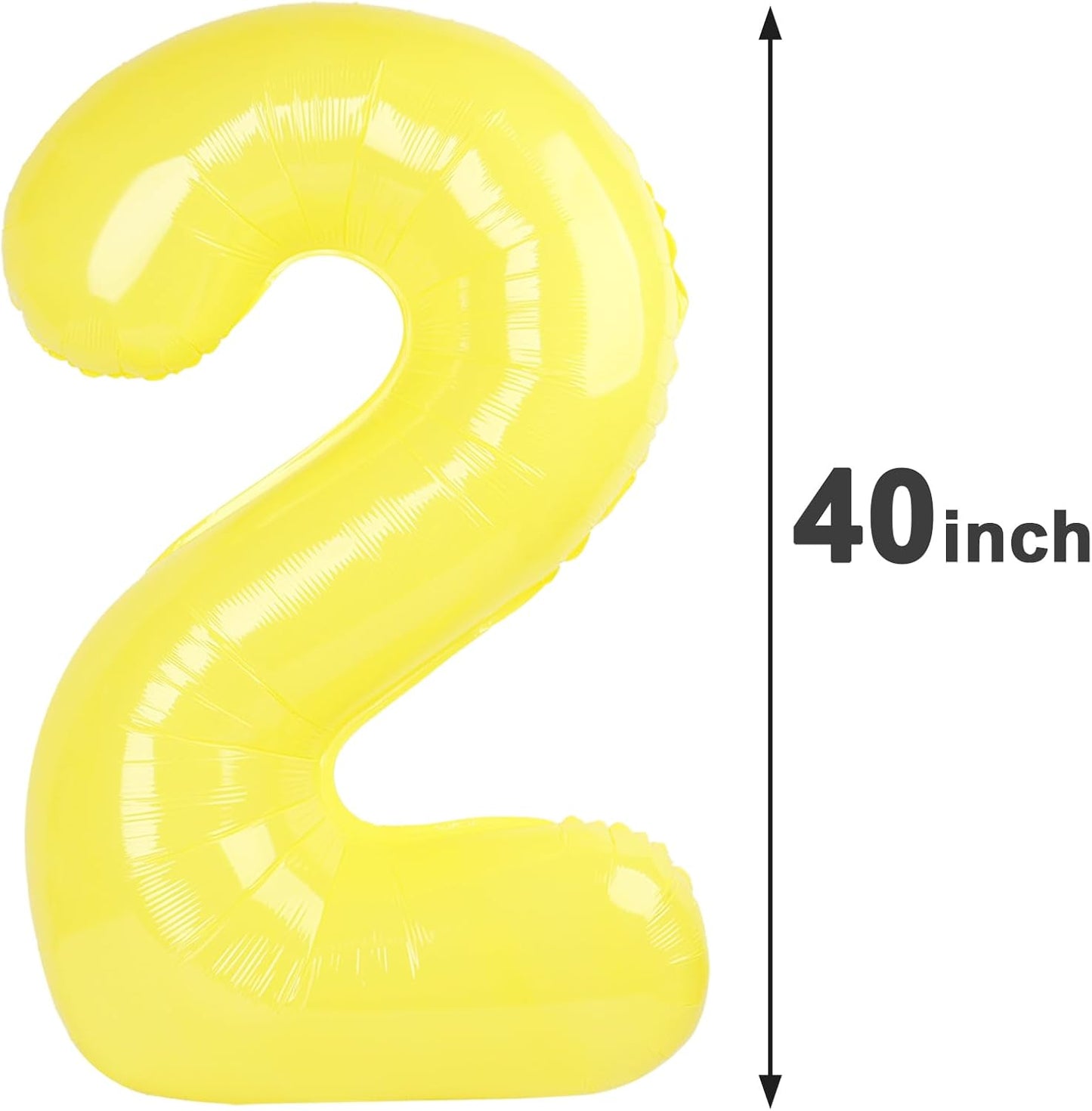 Macaron Yellow Number Balloon 2