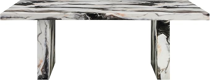 Roundhill Furniture Cavira Modern Faux Marble Dining Table - Image 8