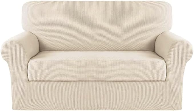 Turquoize Stretch Sofa Slipcover 2 Pieces Sofa Cover Couch Cover by Turquoize