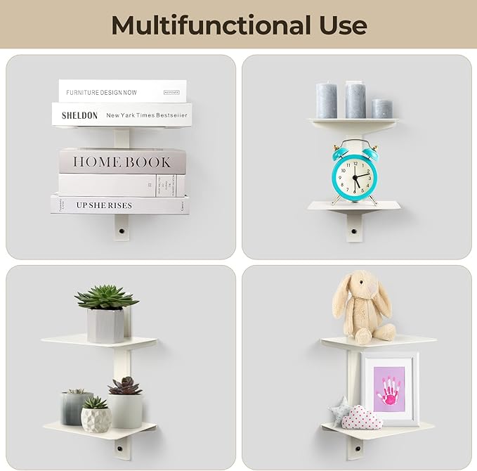 Floating Book Shelves for Wall, 4 Tier Invisible Floating Bookshelf, Vertical - Image 8