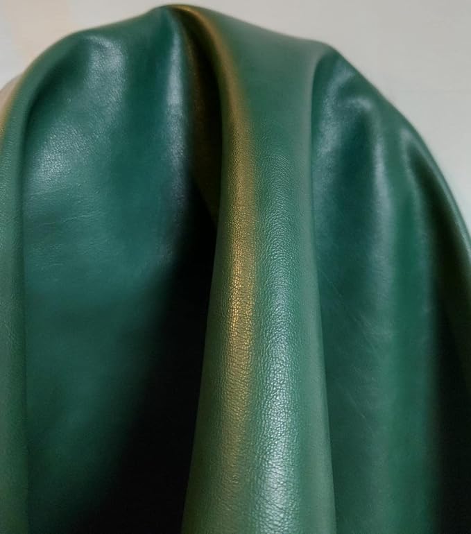 NAT Leathers | Hunter Green Soft Faux Vegan Leather PU | 1 Yard Cut by The Yard - Image 4