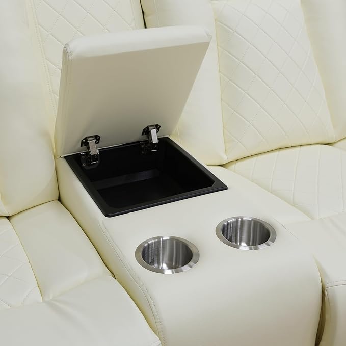 Power Recliner Sofa Set with LED Lights, Includes a Manual Recliner 1 Seat and - Image 6
