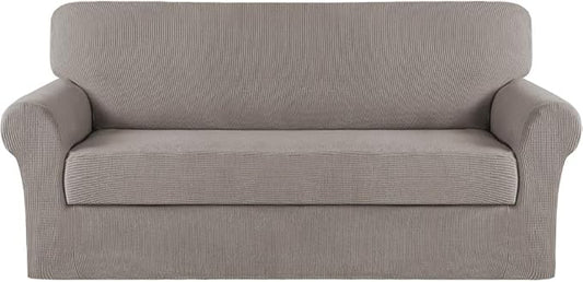 Turquoize Stretch Sofa Slipcover 2 Pieces Sofa Cover Couch Cover by Turquoize