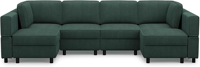 Belffin U Shaped Sectional Sofa Couch Modular Sectional Sofa - Image 9