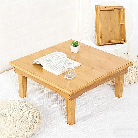 Folding Table, Japanese-Style Household Square Bamboo Table, Computer Desk by Unknown