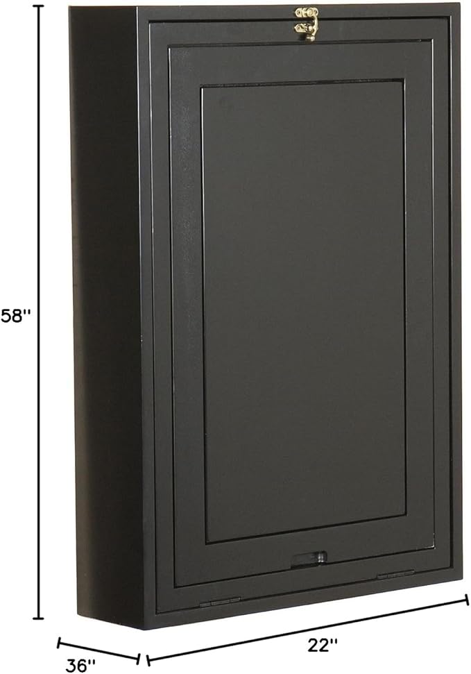 SEI Furniture - Minford Fold-out Convertible Desk - Black - Transitional Design - Image 3