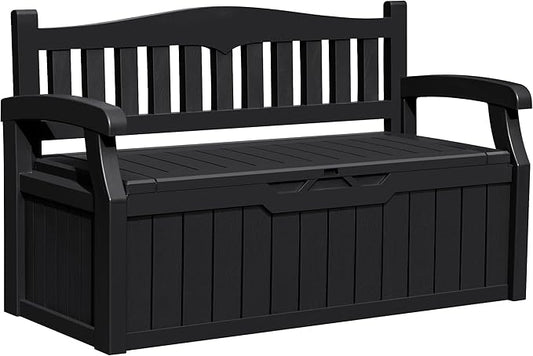 Greesum 80 Gallon Outdoor Storage Bench, Weather-Resistant Deck Box, Patio by BuynowfromGreesum