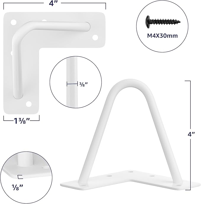 SMARTSTANDARD 4 Inch Heavy Duty Hairpin Furniture Legs, Metal Home DIY Projects - Image 2