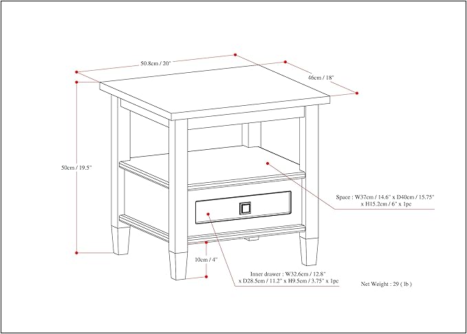 SIMPLIHOME Warm Shaker End Table - Image 2