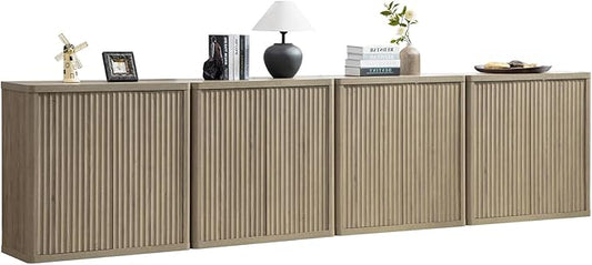SICOTAS Buffet Cabinet with Storage 138.4" Sideboard Accent Modern Credenza by SICOTAS