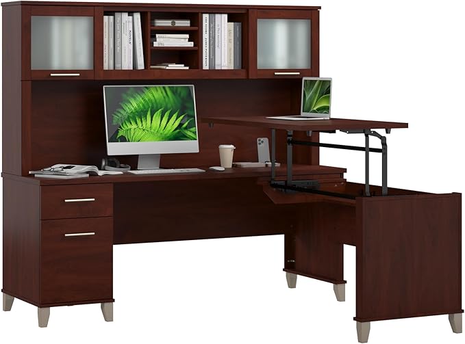 Bush Home 72-Inch L-Shaped Sit to Stand Desk by BushHome