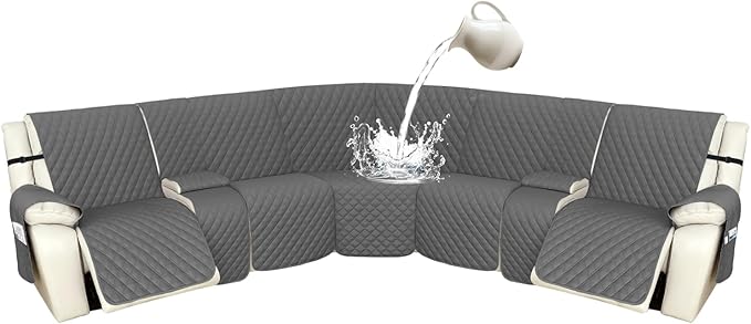 Arfntevss Recliner Sectional Couch Covers 1OO% Waterproof L Shape Sofa Cover by Arfntevss